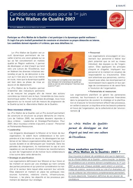 Dynamisme 204 xp - Union Wallonne des Entreprises