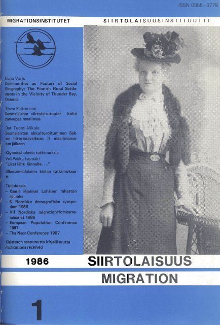 1986 - 1 - Siirtolaisuusinstituutti