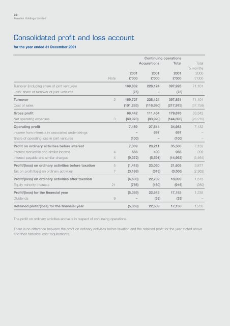 Travelex Holdings Limited Annual report & consolidated financial ...