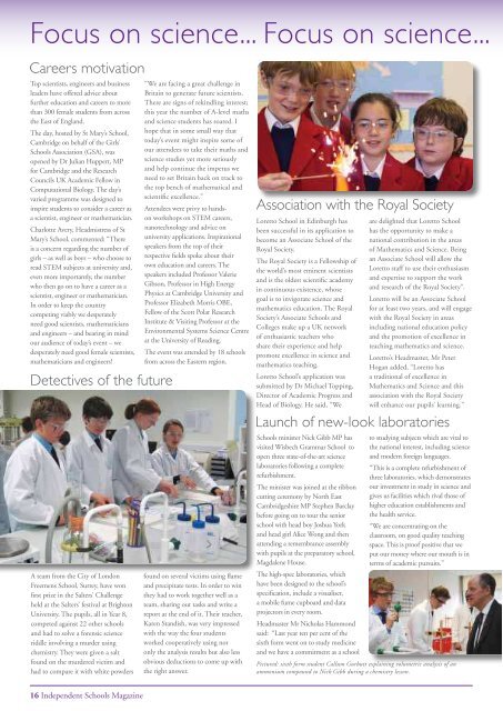 November ~ December 2011 - Independent Schools Magazine