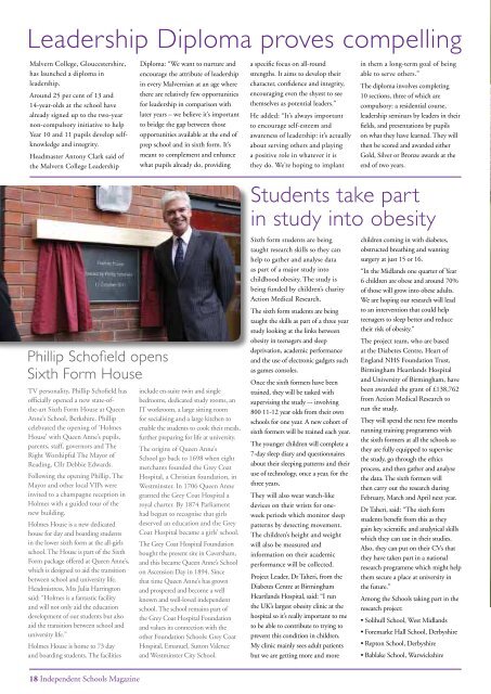 November ~ December 2011 - Independent Schools Magazine