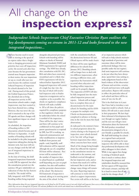 November ~ December 2011 - Independent Schools Magazine