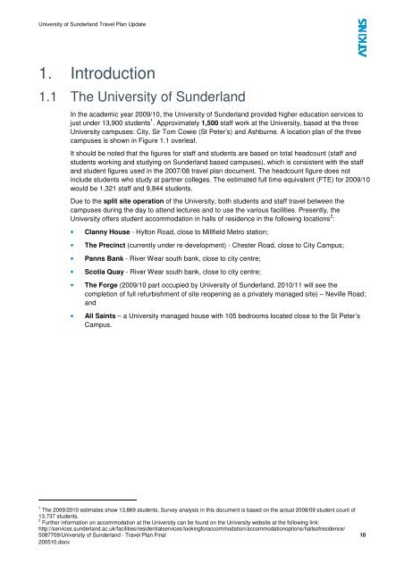 University of Sunderland - Travel Plan Final 200510-1