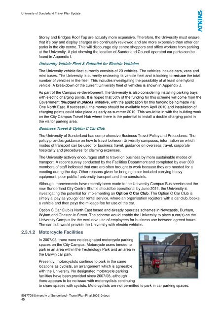 University of Sunderland - Travel Plan Final 200510-1