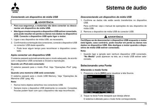 Sistema de áudio - clarionmit.com.br