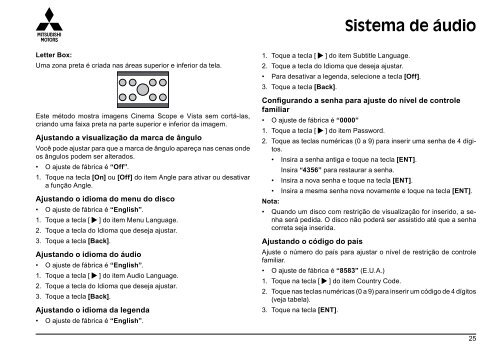 Sistema de áudio - clarionmit.com.br