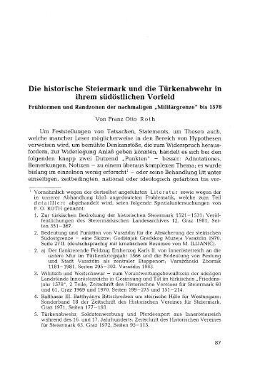 Franz Otto Roth, Die historische Steiermark und die - Landesarchiv ...