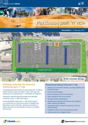 Parkinson park 'n' ride newsletter - TransLink