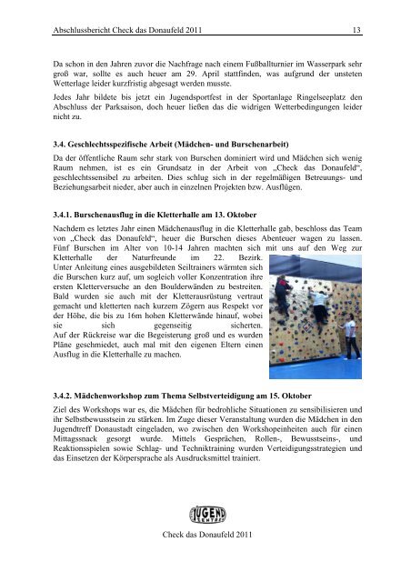 Check das Donaufeld - Verein Wiener Jugendzentren