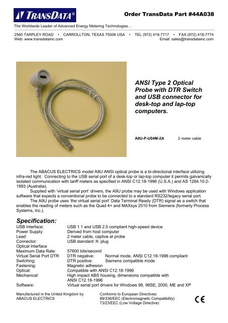 DRIVER: ABACUS A9U OPTICAL PROBE ABACUS A9U OPTICAL PROBE WINDOWS XP DRIVER DOWNLOAD