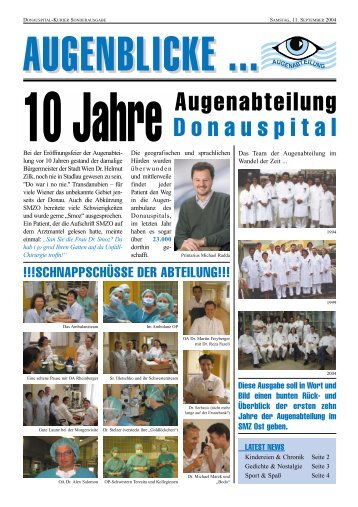 10 Jahre Augenabteilung Donauspital - Prof Dr Michael Radda