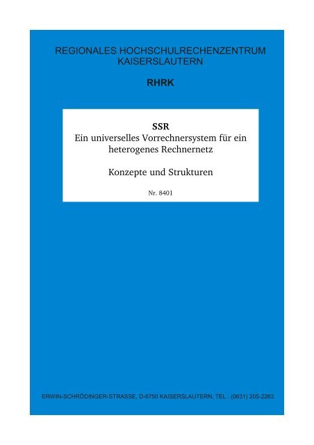 SSR - Konzepte und Strukturen