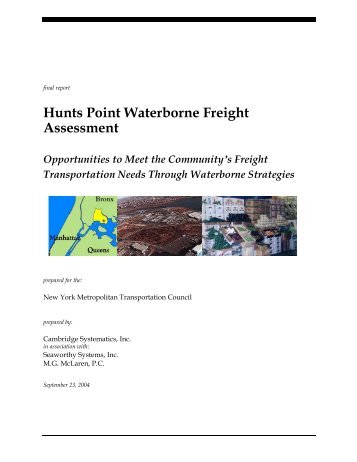 Hunts Point Waterborne Freight Assessment - New York ...