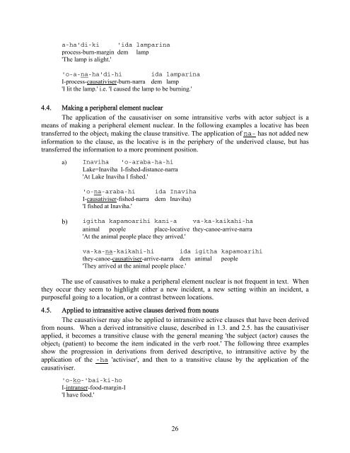 Paumarí Derivational Affixes