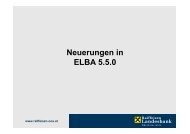 Neuerungen in ELBA 5.5.0 - Raiffeisen