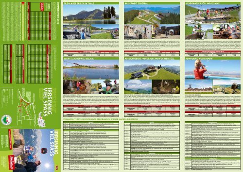 Bergerlebnis Info Sommer 2012 - Skiwelt Wilder Kaiser-Brixental