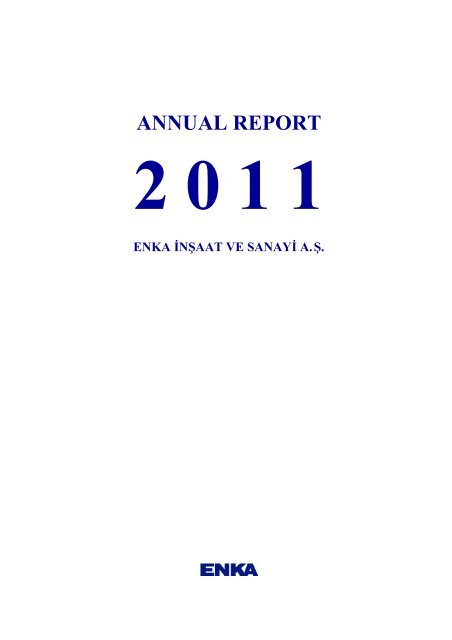 Annual Report 2011 - ENKA