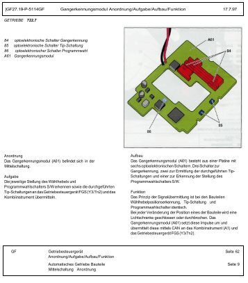 Automatisches Getriebe 722.7 Teil 4