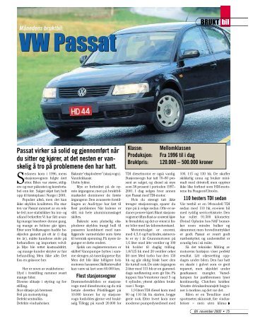 VW Passat (1996-2002) - BilNorge.no