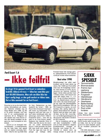 Ford Escort 1.6 – Ikke feilfri! - BilNorge.no