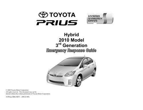 Hybrid 2010 Model 3 Rd Generation Techinfo Toyota