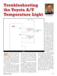 Troubleshooting the Toyota A/T Temperature Light - ATRA