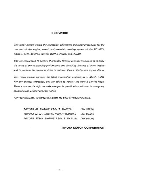 Toyotum 4p Engine Diagram - Complete Wiring Schemas
