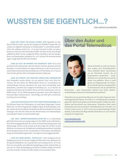 Aktuelle Ausgabe - Feed Magazin