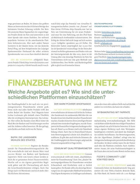 Aktuelle Ausgabe - Feed Magazin