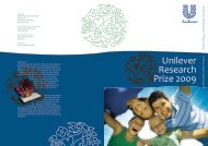 Unilever Research Prize 2009