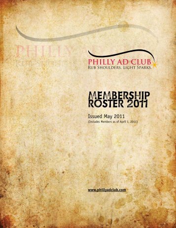 Philly Ad Club Membership Roster 2011