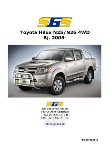 Toyota Hilux N25/N26 4WD Bj. 2005- - SGS