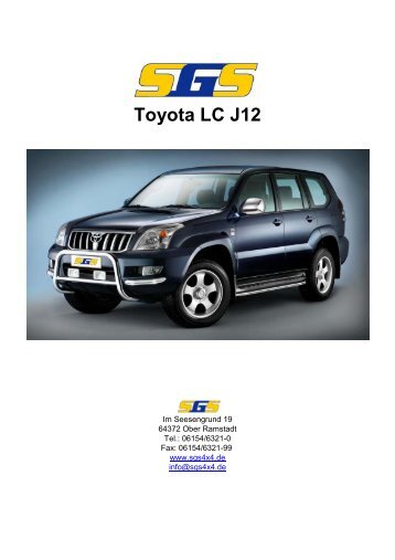 SGS Programm Preise Toyota LC J12