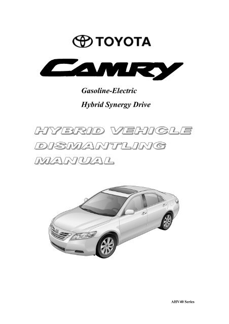 Gasoline Electric Hybrid Synergy Drive Techinfo Toyota
