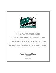 25565_TAVF_3rd Qtr Report - Third Avenue Funds