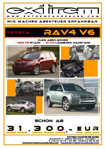 Toyota RAV4 V6 -2- _Stand-Januar 2009 - Extrem Fahrzeuge GmbH