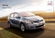 Verso Preisliste - Toyota Schweiz