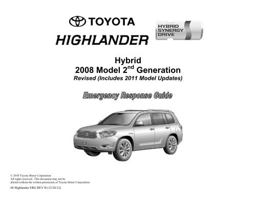 Highlander Hv Techinfo Toyota