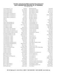 2010 convention roster of attendees - Material Handling Equipment ...