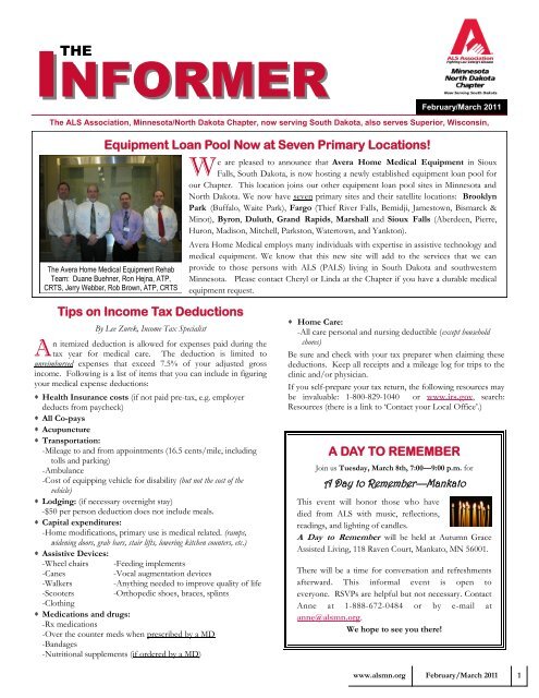 INFORMER - The ALS Association, Minnesota Chapter
