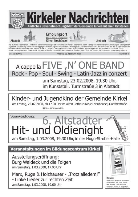 6. Altstadter Hit- und Oldienight - Kirkel