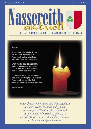 Gemeindezeitung - Nassereith Aktuell - Gemeinde Nassereith