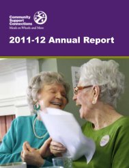 2011-12 Annual Report - Community Support Connections