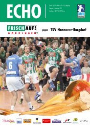 TSV Hannover-Burgdorf - FRISCH AUF! Göppingen