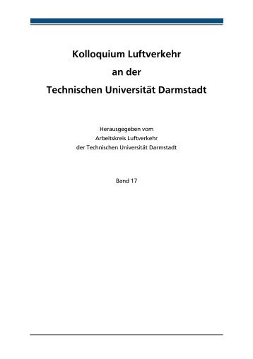 Kolloquium Luftverkehr an der Technischen Universität Darmstadt
