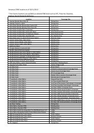 Streamyx ZONE location as of 30/11/2010 * Free Access ... - TM