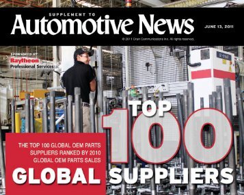 Top 100 global OEM parts suppliers - Conexus Indiana