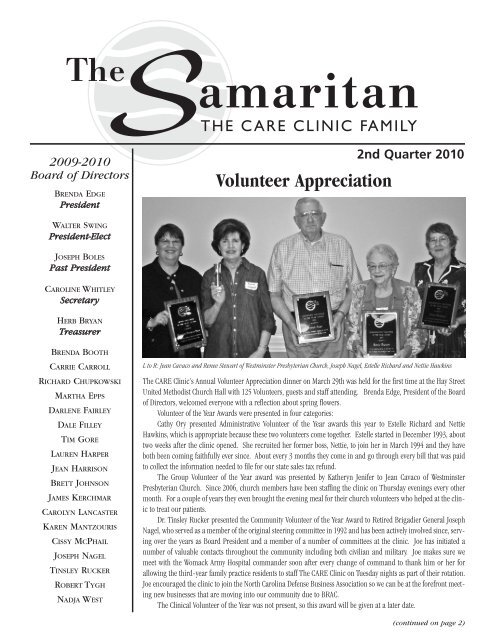 Volunteer Appreciation - CARE Clinic