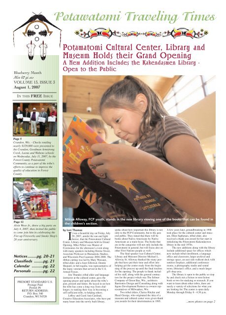Page 1 4 qxt Forest County Potawatomi