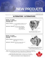 ALTERNATORS / ALTERNATEURS - RCP Inc.